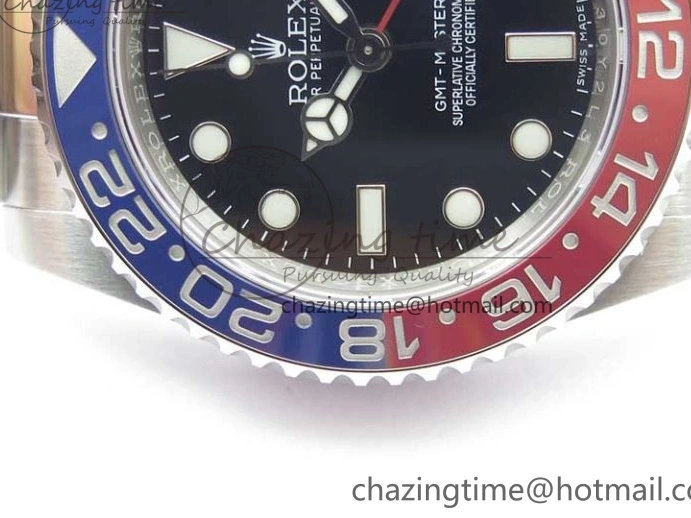 MiroTime 0413 GMT Master II 126719 BLRO Red Blue Ceramic 316L Steel ROF Best Edition Black Dial on SS Bracelet A Elegant 2654